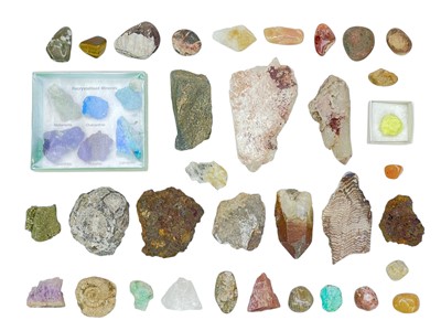 Lot 185 - A collection of approximately 35 mixed rock/mineral specimens.