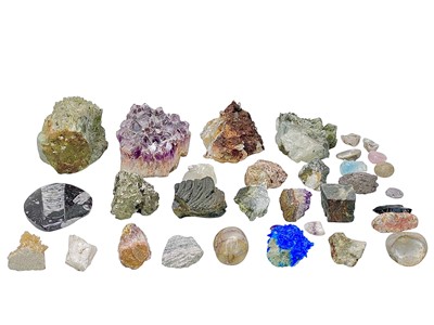 Lot 44 - A collection of approximately 30 mixed rock/mineral specimens.