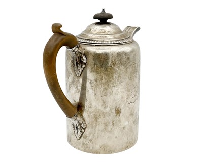 Lot 60 - An unusual George III silver cylindrical coffee pot by Thomas & Joseph Guest & Joseph Craddock.