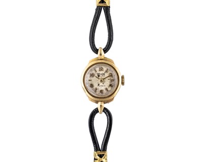 Lot 237 - A Relide 9k gold lady's Incabloc manual wind wristwatch.