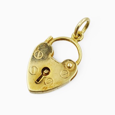 Lot 124 - A 9k gold padlock.