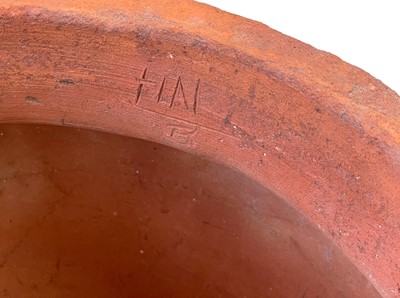 Lot 764 - A pair of Arts and Crafts Compton Pottery terracotta garden pots/planters.