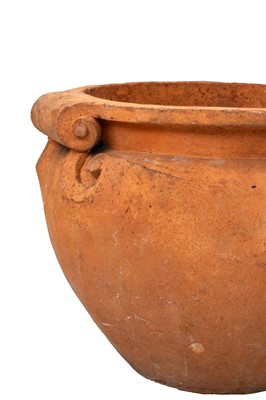 Lot 764 - A pair of Arts and Crafts Compton Pottery terracotta garden pots/planters.