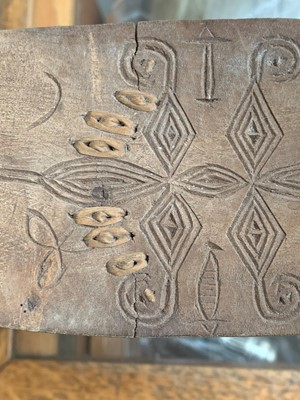 Lot 267 - A tribal softwood head or neck rest, with...