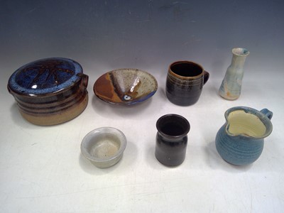 Lot 57 - A collection of studio pottery, unmarked and...