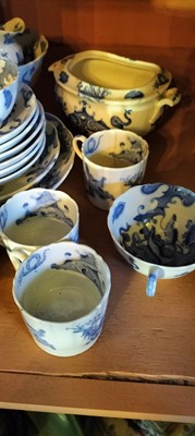 Lot 97 - A Grainger & Co Worcester blue dragon part tea and coffee set.