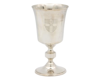 Lot 137 - A modern silver goblet by Barker Ellis Silver Co.