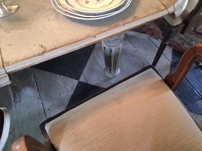 Lot 106 - A late Victorian painted walnut extending dining table.