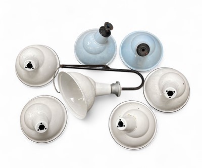 Lot 814 - Seven Benjamin enamel angled shades.