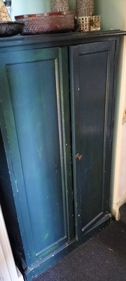 Lot 205 - Painted hall cupboard