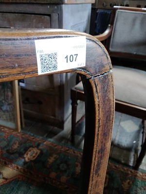 Lot 107 - A pair of elm country "Chippendale' style dining chairs.
