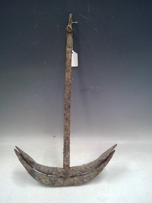 Lot 71 - Wrought iron anchor. The Anchor is 44cm long...