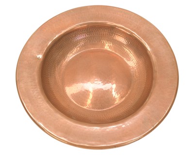 Lot 11 - Francis 'Bert' Cargeeg, a hand wrought copper dish.