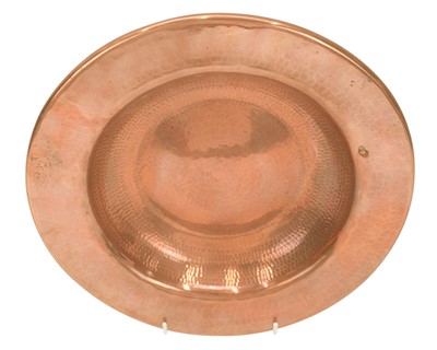 Lot 11 - Francis 'Bert' Cargeeg, a hand wrought copper dish.