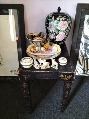 Lot 238 - Ceramics & a lacquer table