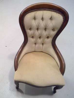 Lot 39 - A Mahogany Boudoir Chair.