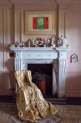 Lot Georgian style silk gown