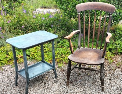Lot 455 - Armchair and table