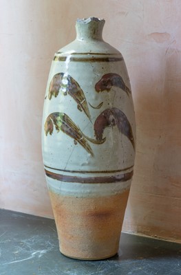 Lot 117 - Bernard Howell LEACH (1887-1979), A leaping fish vase.
