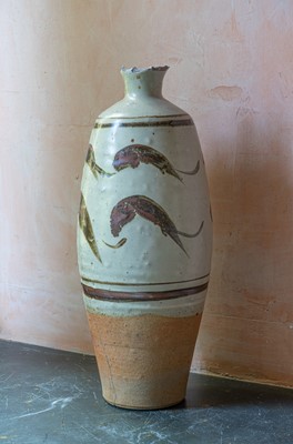 Lot 117 - Bernard Howell LEACH (1887-1979), A leaping fish vase.