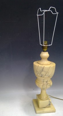 Lot 37 - An Alabaster Table Lamp. The Lamp is 43cm tall...
