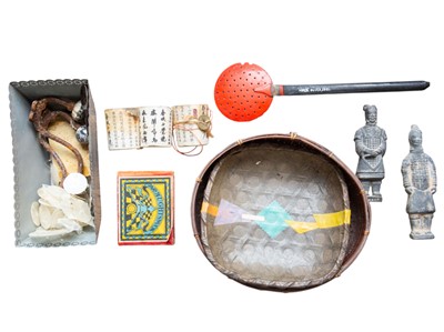 Lot 124 - A Moroccan hand painted parchment lampshade.
