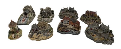 Lot 41 - Cottage sculptures, five are Danbury Mint and...
