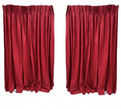 Lot 347 - A pair of John Lewis pencil pleat curtains.