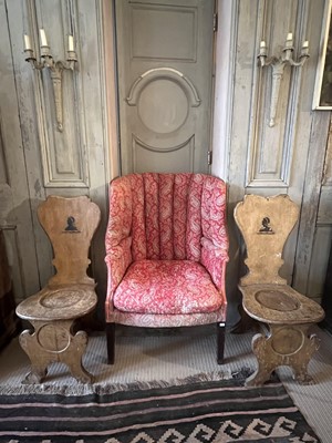 Lot A wing-arm chair