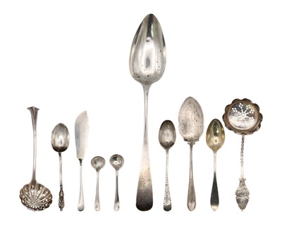 Lot 98 - A selection of silver hallmarked flat wares.