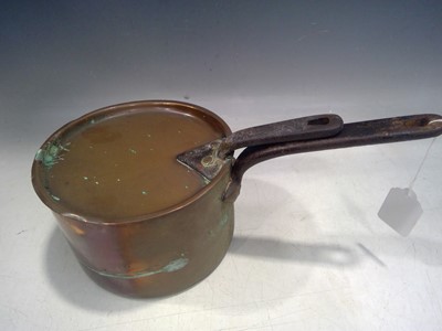 Lot 74 - A Copper Pan and Lid. The Pan is 17cm in...