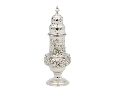 Lot 91 - A good Victorian heavy gauge silver sugar caster by Charles Stuart Harris.