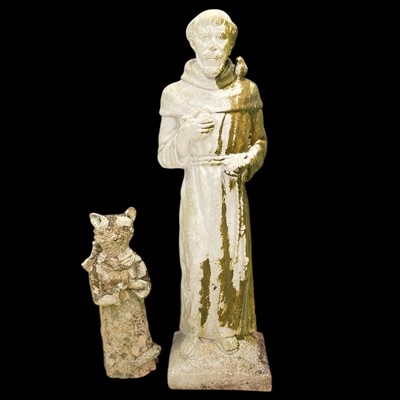 Lot 84 - A resin/fibreglass statue of St Francis of...