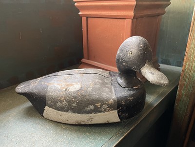 Lot A painted decoy style duck.
