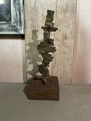 Lot 127 - An abstract brass sculpture.