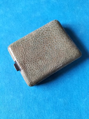 Lot 133 - A George V silver gilt and shagreen book match holder.