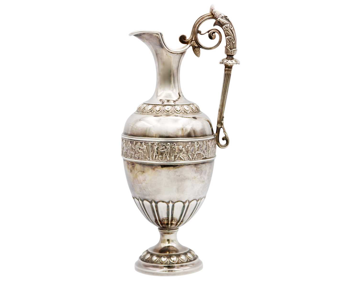 Lot 107 - An impressive Victorian silver wine ewer by Elkington & Co.