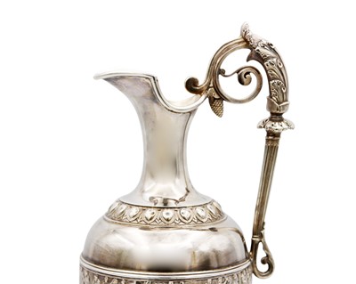 Lot 107 - An impressive Victorian silver wine ewer by Elkington & Co.