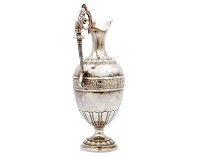 Lot 107 - An impressive Victorian silver wine ewer by Elkington & Co.