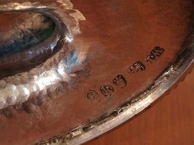 Lot 136 - A George III silver oval swing handled basket.