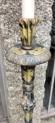Lot 143 - A mid-sized turned wood standard lamp.