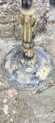 Lot 143 - A mid-sized turned wood standard lamp.