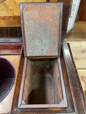 Lot 61 - A Regency exotic wood inlaid sarcophagus shape tea caddy.