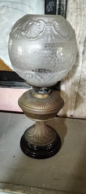 Lot 146 - A Victorian brass oil lamp.