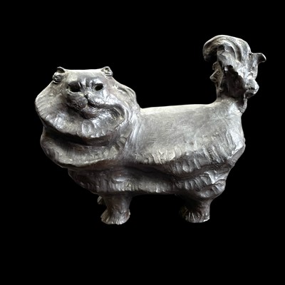 Lot 103 - A stylised Seneshall Pottery Chinese cat, 18cm...