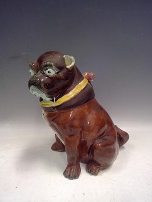 Lot 7 - An Antique Majolica Humidor in the form of a...