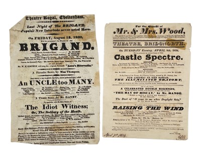 Lot 34 - Early 19th century theatre playbills