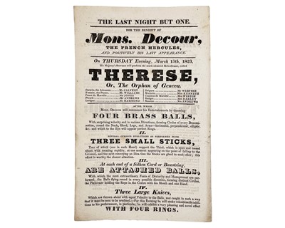 Lot 34 - Early 19th century theatre playbills