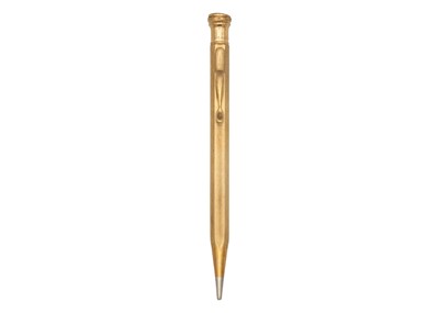 Lot 172 - A 9ct gold engine-turned "Life-Long" propelling pencil.