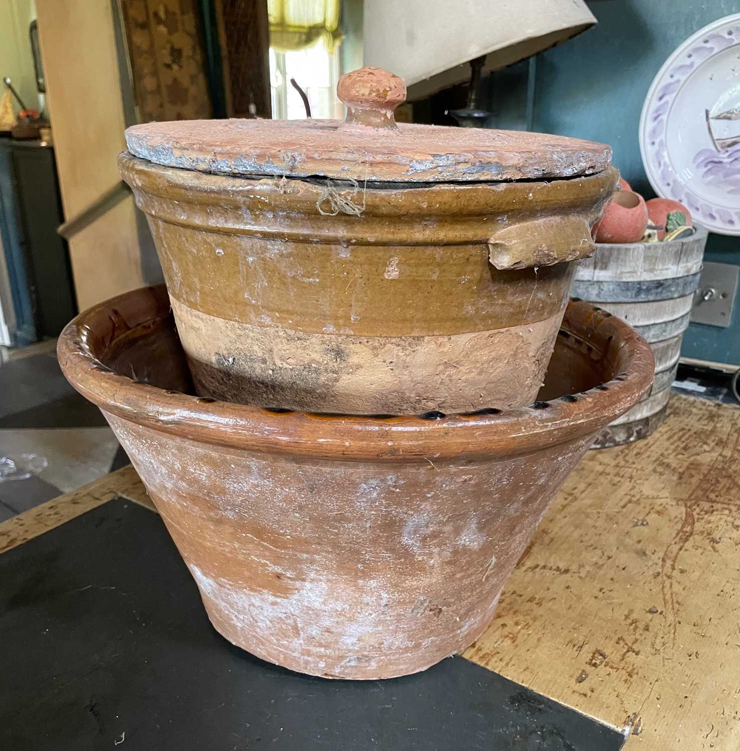 Lot 23 - A large terracotta salting vessel.